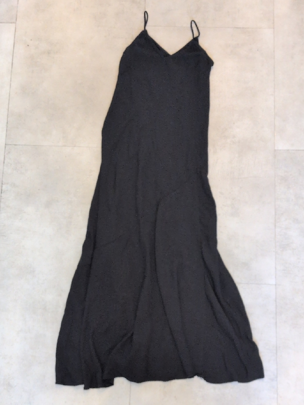Mustard Seed Black Maxi Slip Dress with Spaghetti Straps Like New!